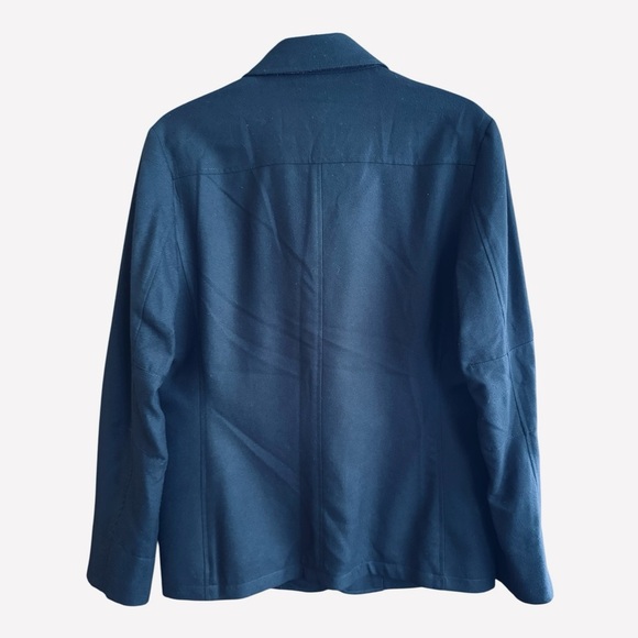 HOWE Navy Blue Minimalist Blazer - Utilitarian Vibe Buckle Detail - Men’s Small - Picture 10 of 11